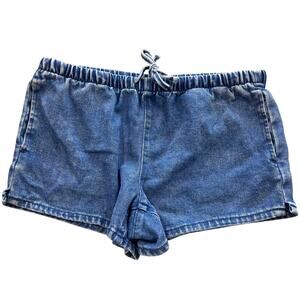 Vanilla Star Denim Elastic Waist Shorts Size Small